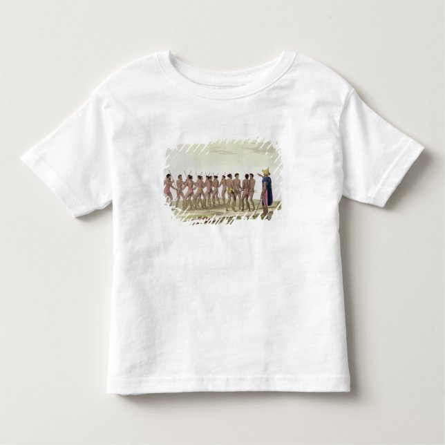 War Dance of the Caroline Islanders, plate 22 from Toddler T-shirt (Front)