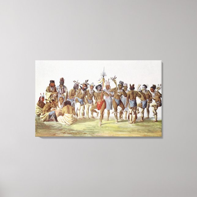 War Dance of the Sauks and Foxes Canvas Print (Front)