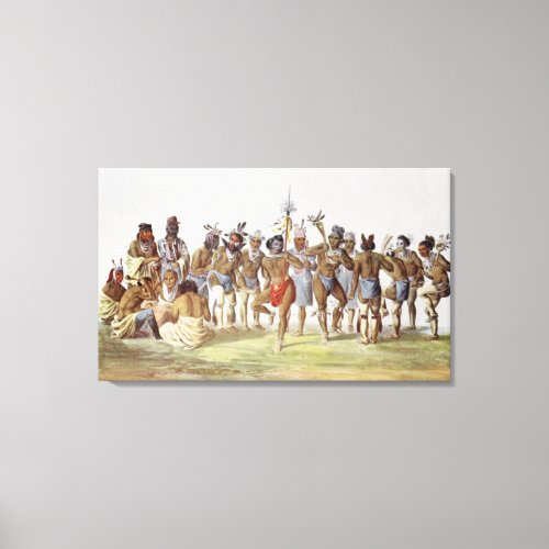 War Dance of the Sauks and Foxes Canvas Print