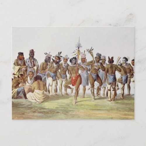 War Dance of the Sauks and Foxes Postcard