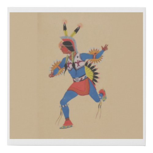War Dance (or The Runner) Faux Canvas Print