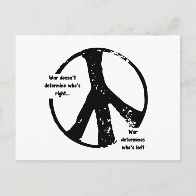 War Determines Who's Left Postcards (Front)