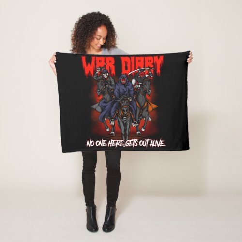 war diary fleece blanket