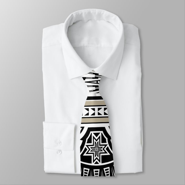 War Eagle (Black/White) Neck Tie (Tied)