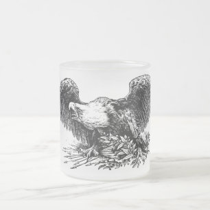 War Eagle Frosted Glass Mug