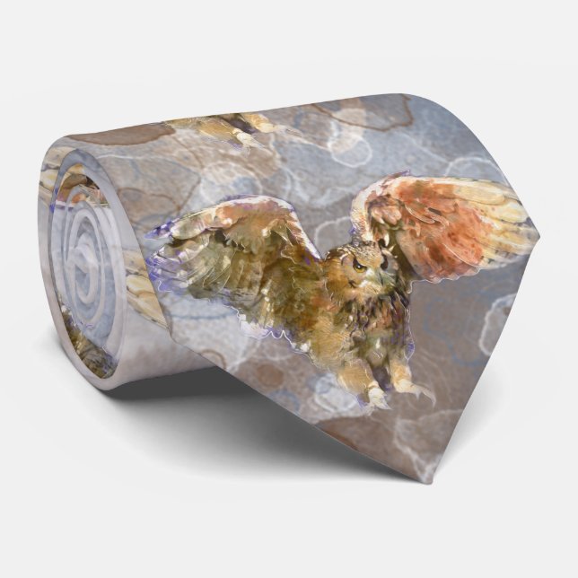 War Eagle in watercolor Tie (Rolled)