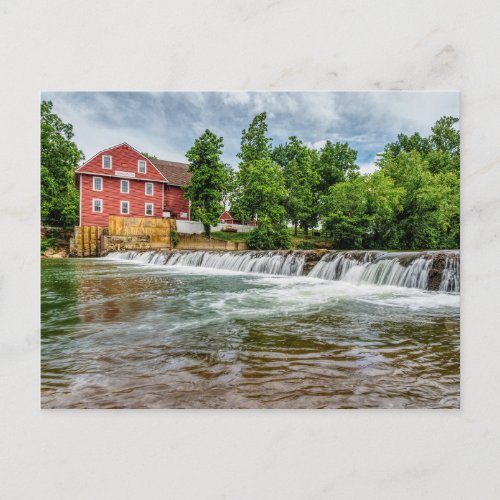 War Eagle Mill And Waterfall Blank Post Card