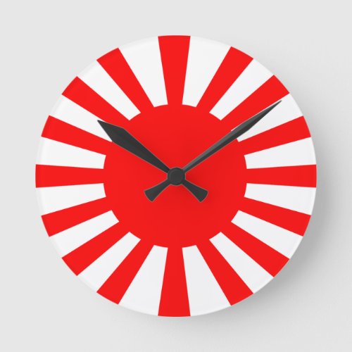 War Flag of the Imperial Japanese Army Round Clock