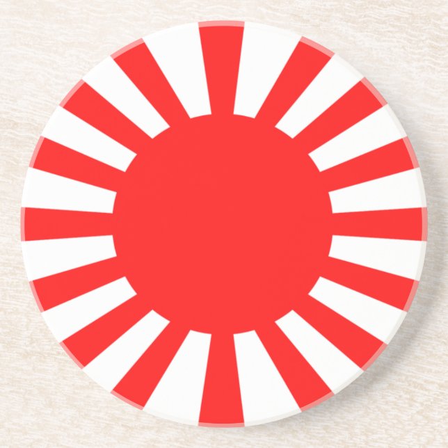 War Flag of the Imperial Japanese Army Sandstone Coaster (Front)