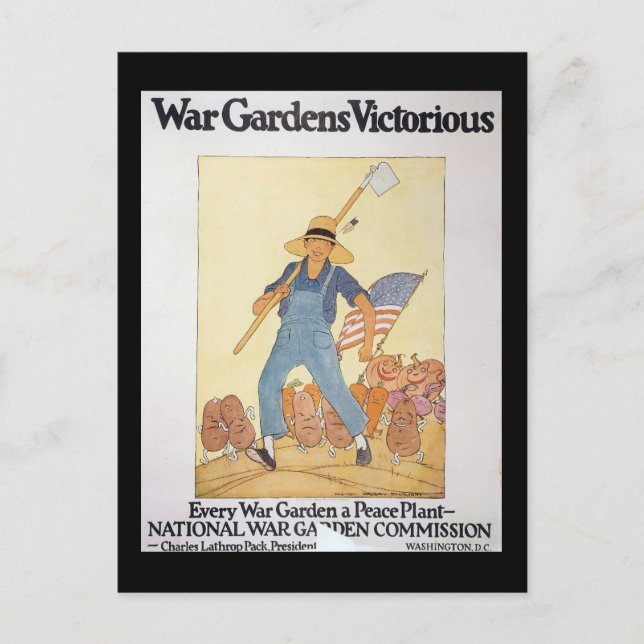 War Garden World War II Postcard (Front)