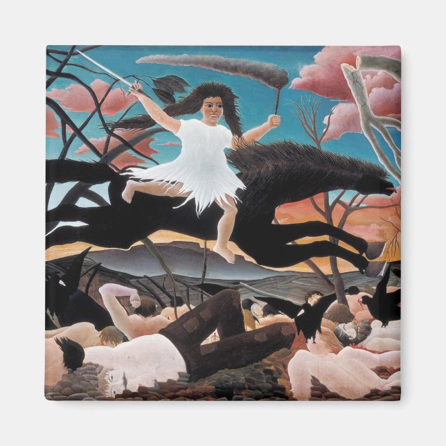 War, Henri Rousseau, 1894 Magnet (Front)