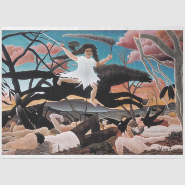 War, Henri Rousseau, 1894 Tissue Paper (Front)