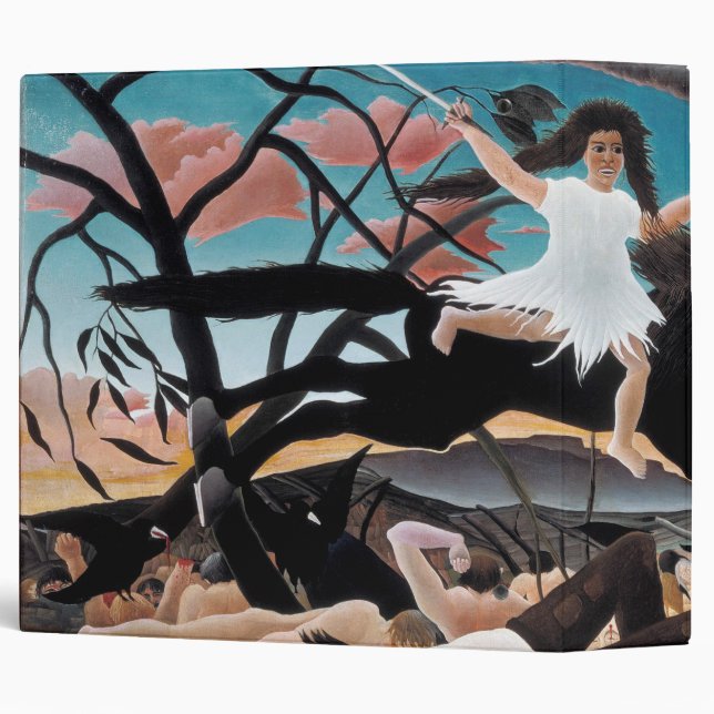 War, Henri Rousseau 3 Ring Binder (Back/Spine)