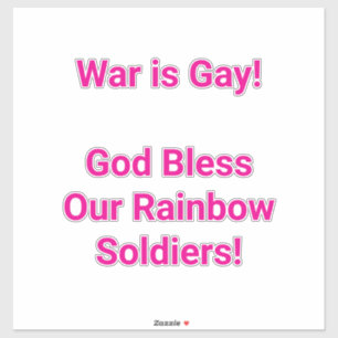 War is Gay Rights Rainbow Hankamer Artjunkhaus Fun Sticker