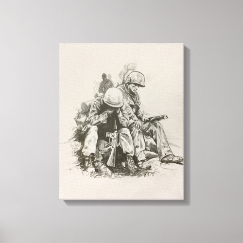 War is Hell canvas reprint of original drawing