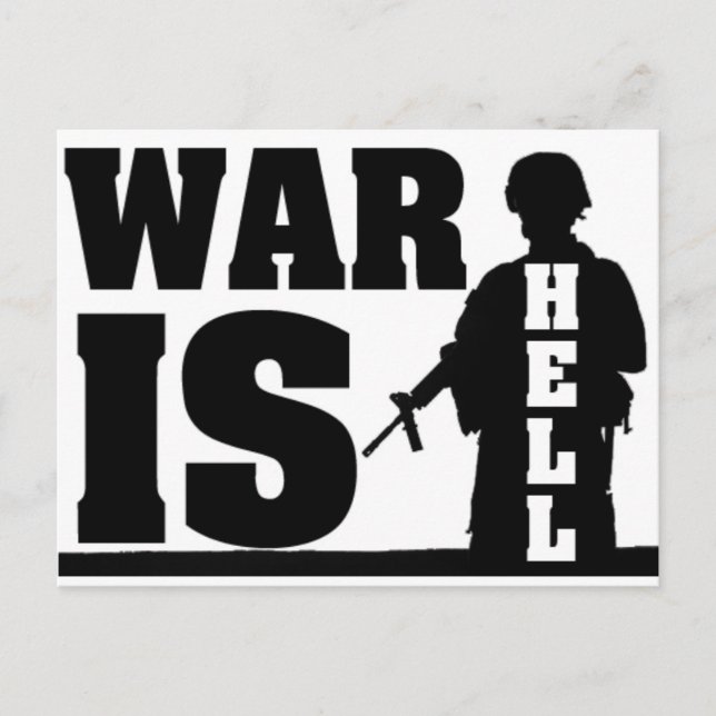 War is Hell Postcard (Front)