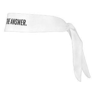 War is not the answer white black text anti war tie headband