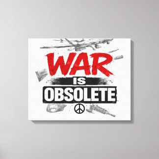 War Is Obsolete – Anti War Peace Protest Design Ca Canvas Print