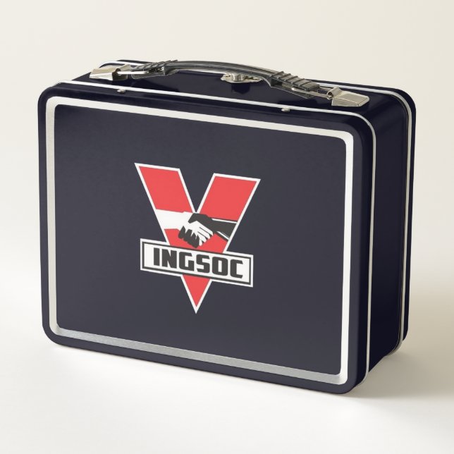 war is peace metal lunch box (Back)