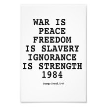 “War Is Peace” Minimalist — Orwell 1984