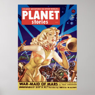 War-Maid of Mars from May 1952 Poster