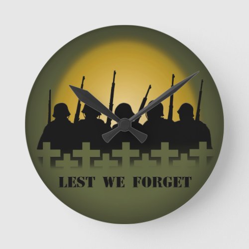 War Memorial Clock Lest We Forget War Heroes Decor