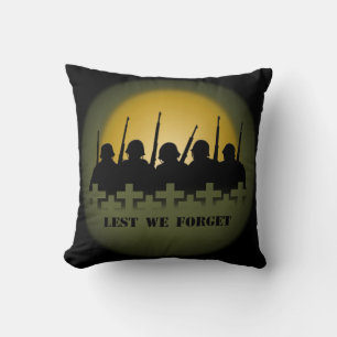 War Memorial Pillow Lest We Forget Heroes Pillow