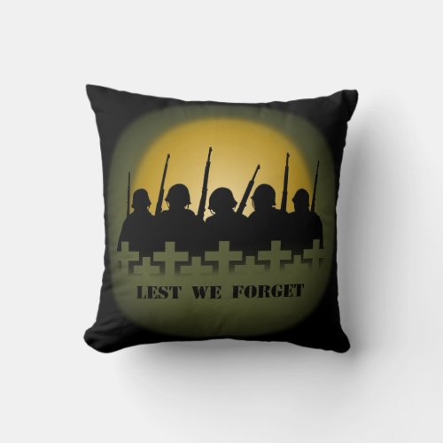 War Memorial Pillow Lest We Forget Heroes Pillow