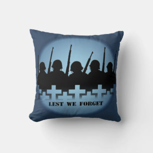 War Memorial Pillow Lest We Forget Heroes Pillow