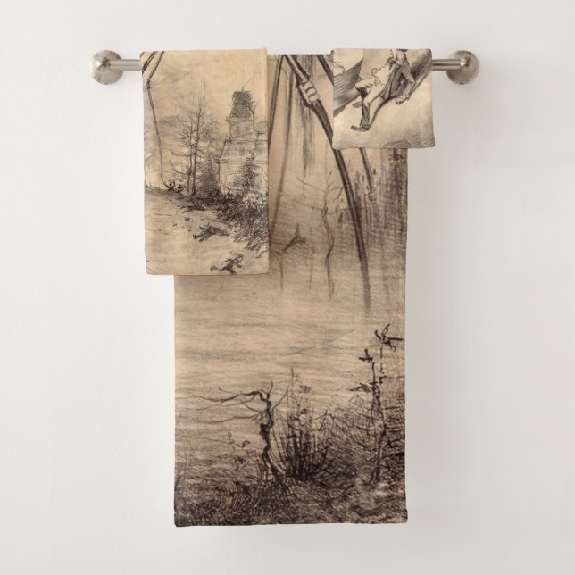 War of The Worlds Bath Towel Set (Insitu)