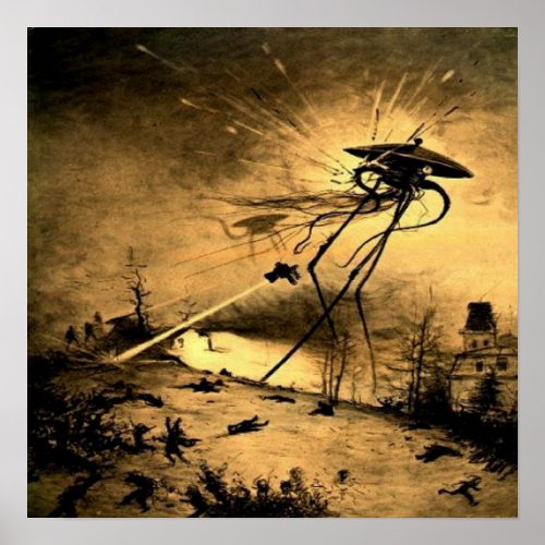 War of The Worlds H G Wells Science Fiction Poster