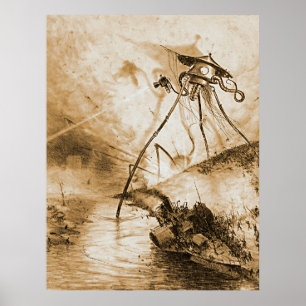 War Of The Worlds Martians In The Thames Valley Poster