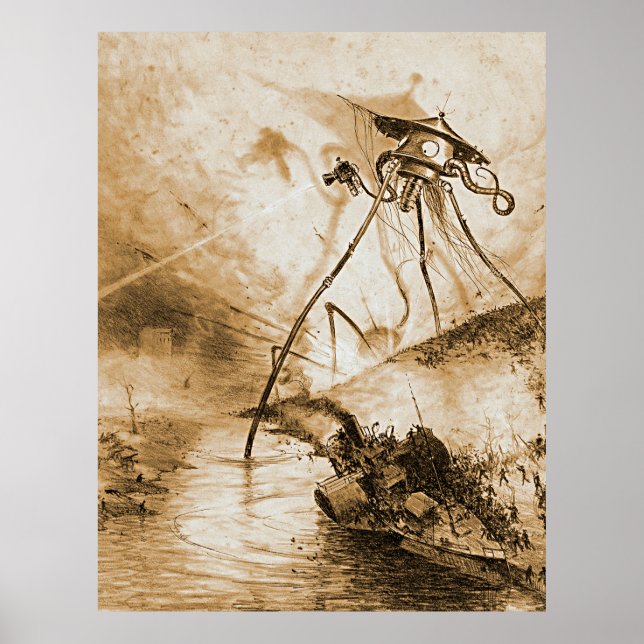 War Of The Worlds Martians In The Thames Valley Poster (Front)