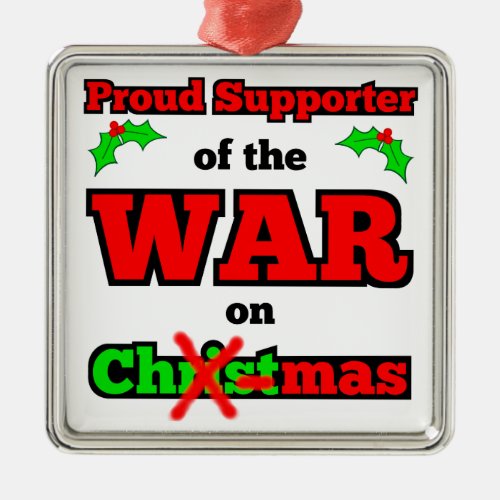 War on Christmas X_mas Ornament White