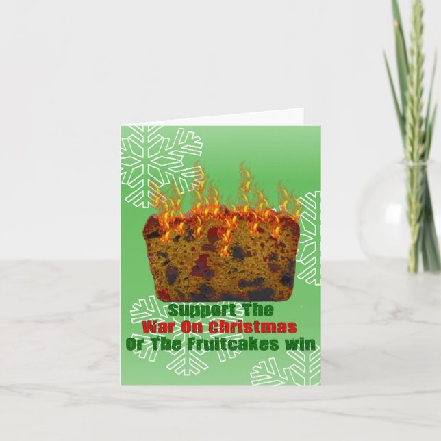 War On Fruitcakes Holiday Card (Front)