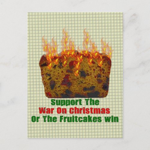 War On Fruitcakes Postcard