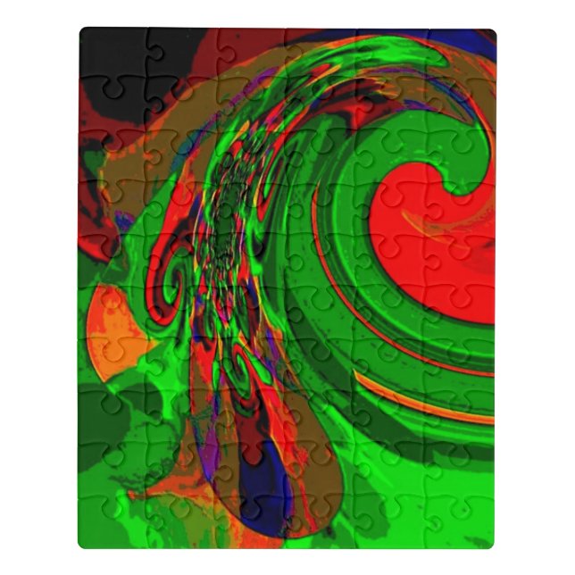 "War Paint" Acrylic 60 Piece Puzzle w/Matching Tin (Puzzle Vertical)