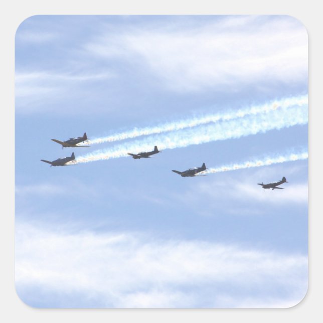 War planes square sticker (Front)