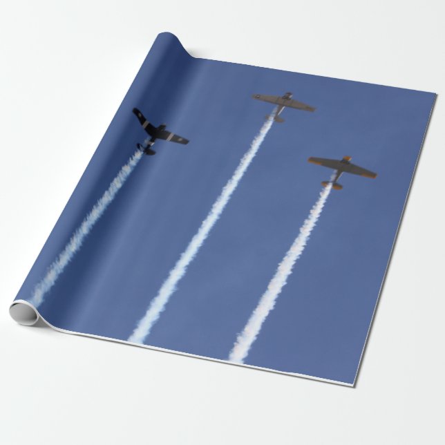 War Planes Wrapping Paper (Unrolled)
