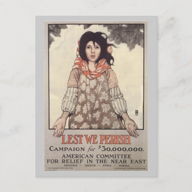 War Postcards, Vintage USA - Relief effort Postcard (Front)