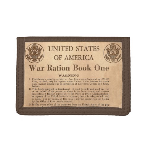 War Ration Book wallett Tri_fold Wallet