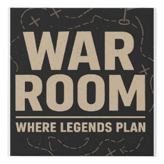 War Room Mindset — Focus, Strategy & Discipline Faux Canvas Print