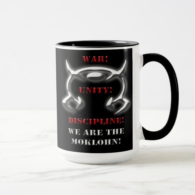 War! Unity! Discipline! (Black Gear) Mug (Right)