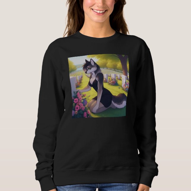 War Widow Wolf  Sweatshirt (Front)