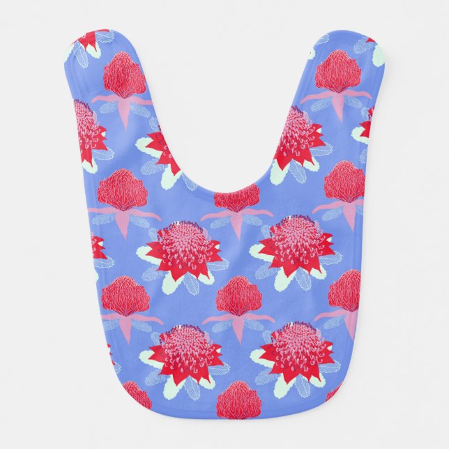 Waratah Baby Bib (Front)
