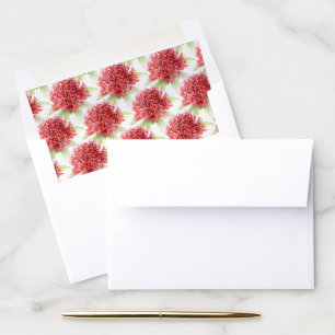 Waratah flower watercolor red botanical art envelope liner