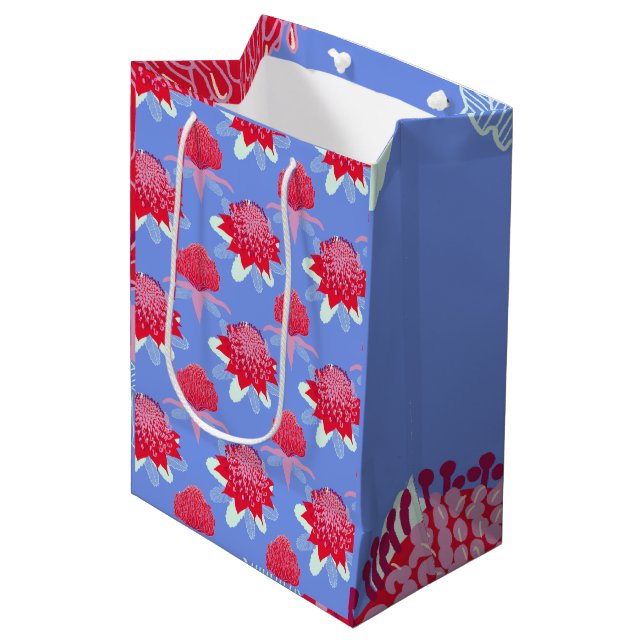 Waratah Medium Gift Bag (Front Angled)