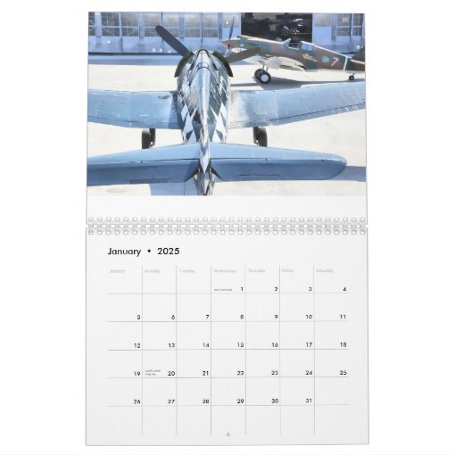 Warbirds Aircraft from World War II Calendar Zazzle