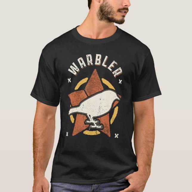 Warbler Bird Vintage Retro Classic Animal T-Shirt (Front)