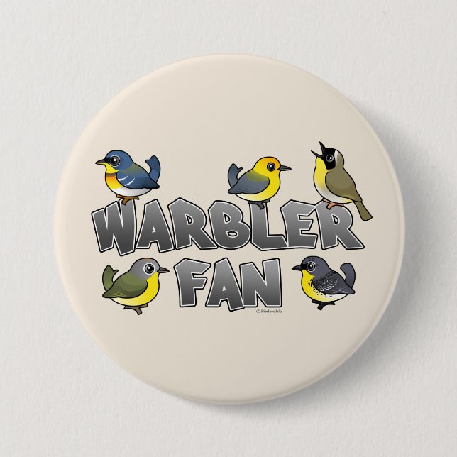 Warbler Fan Button (Front)